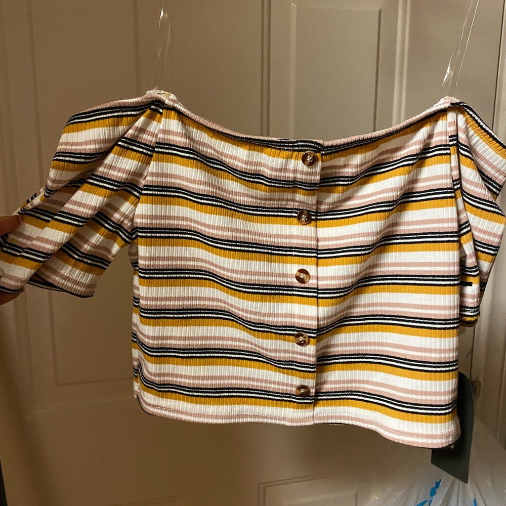 off the shoulder crop top
